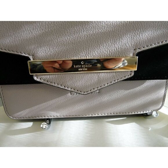 Kate Spade Carmel Crt Small Kaela Nouveaux/Black Leather & Suede Cross-body Bag - Picture 3 of 11